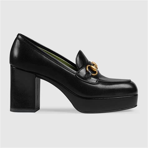 gucci leather platform loafer